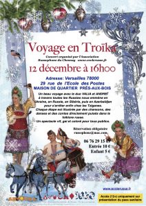 Read more about the article 12 décembre à 16.00 Concert VOYAGE EN TROIKA